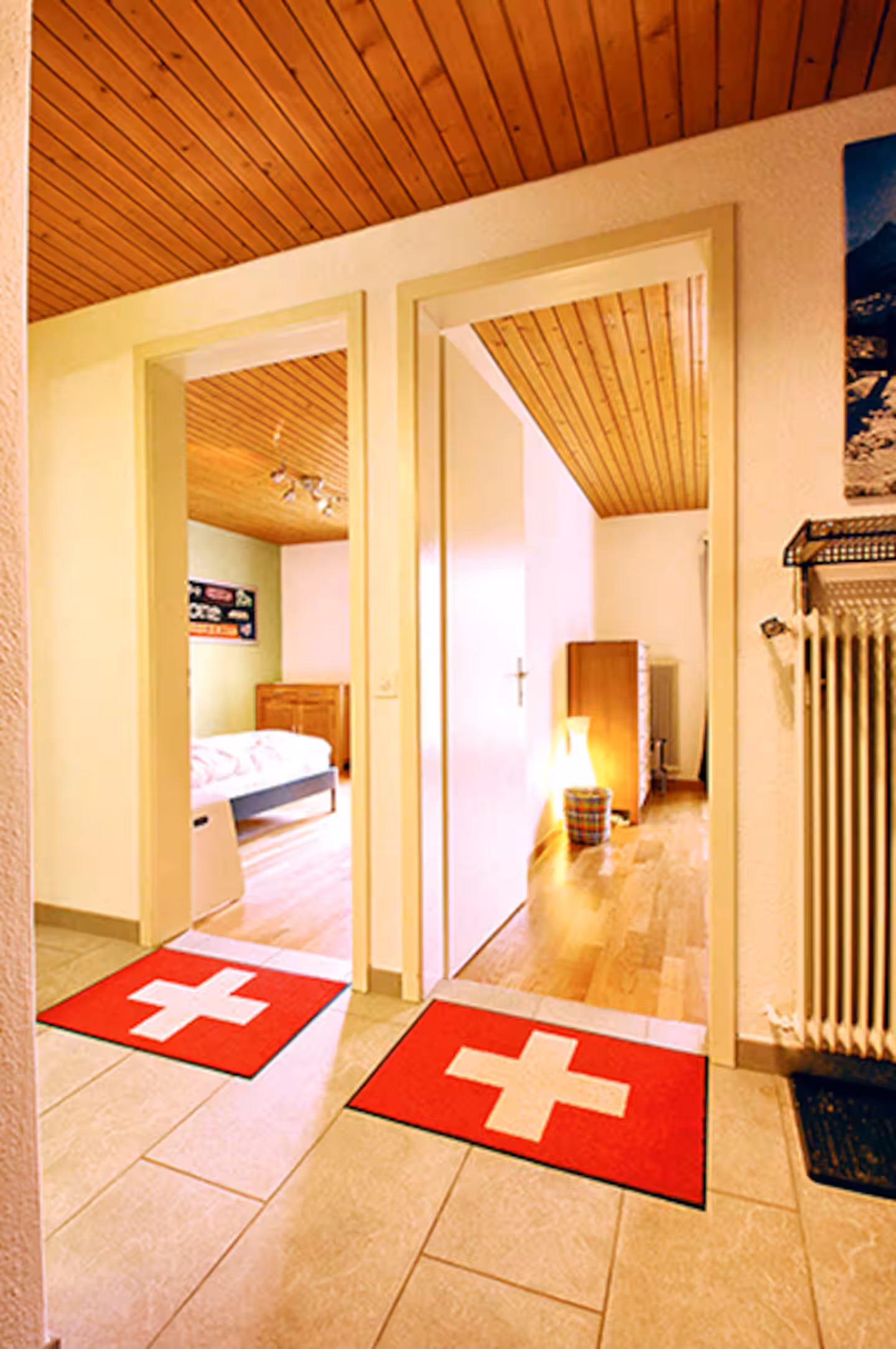 Flur im Obergeschoss vom Eichhörnli Chalet