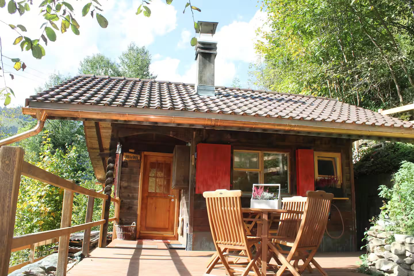 Chalet terrace at Chalet Riedli